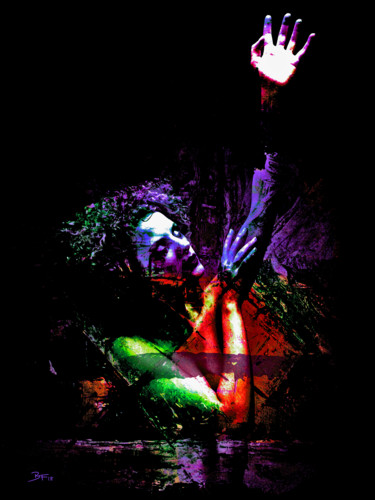 Digital Arts titled "Haunted by Her Sens…" by Barry Farley Visual Arts, Original Artwork, Digital Painting