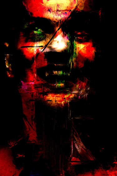 Arts numériques intitulée "Woes of the Soul Da…" par Barry Farley Visual Arts, Œuvre d'art originale, Peinture numérique Mon…