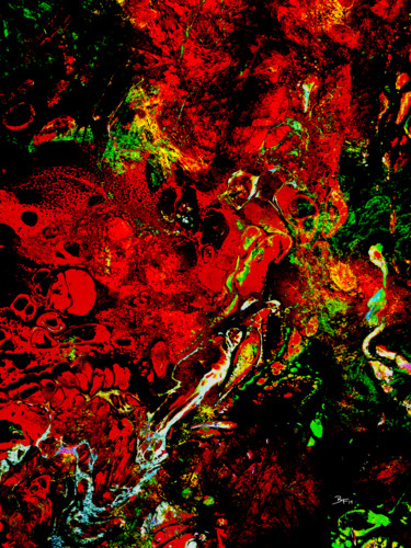 Artes digitais intitulada "Molecular Reactive…" por Barry Farley Visual Arts, Obras de arte originais, Pintura digital