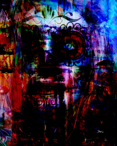 Arts numériques intitulée "la muerta" par Barry Farley Visual Arts, Œuvre d'art originale, Peinture numérique Monté sur Autr…