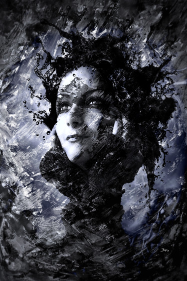 Arts numériques intitulée "Lost in Black Water" par Barry Farley Visual Arts, Œuvre d'art originale, Peinture numérique Mont…