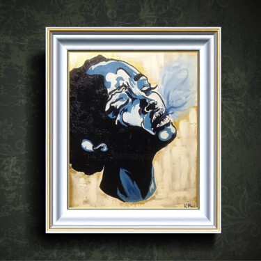 Pittura intitolato "Smoke girl.jpeg" da Knarik Barsegyan, Opera d'arte originale
