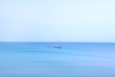 Photography titled "Lonely sailing boat" by Bart Debo, Original Artwork, Digital Photography