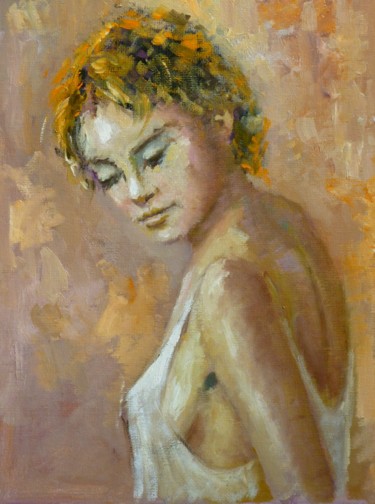 Painting titled "Nicole" by Bart Buijsen, Original Artwork, Acrylic