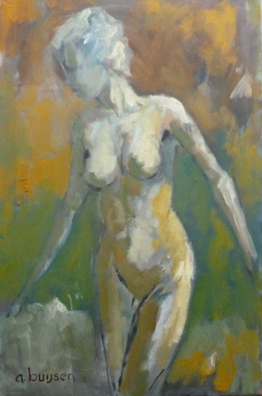 Naakt Schilderij getiteld "Naakt" door Bart Buijsen, Origineel Kunstwerk, Olie