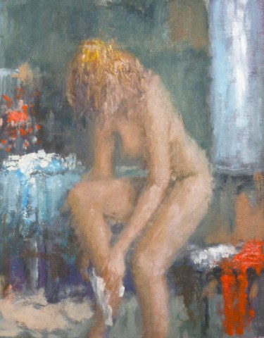 Painting titled "Interieur#ArtistSup…" by Bart Buijsen, Original Artwork, Oil