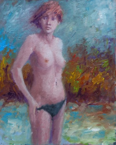 Painting titled "Vera" by Bart Buijsen, Original Artwork, Oil