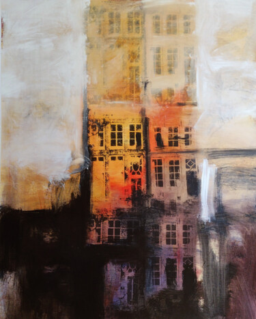 My old house in Amsterdam Schilderij getiteld "My old house in Ams…" door Bart Van Zweeden, Origineel Kunstwerk, Acryl