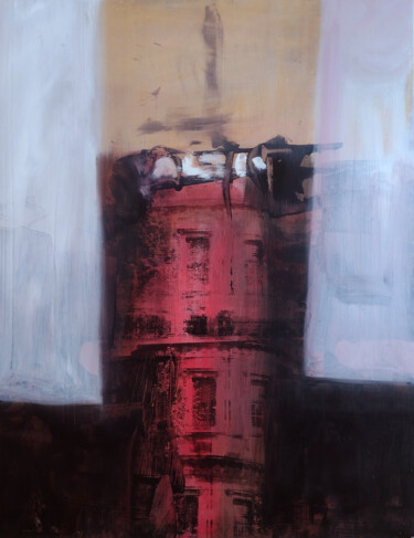 Schilderij getiteld "Tower of communicat…" door Bart Van Zweeden, Origineel Kunstwerk, Acryl