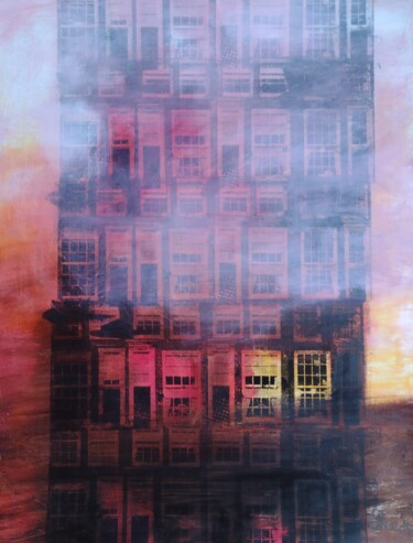 Painting titled "Anybody home?" by Bart Van Zweeden, Original Artwork, Acrylic