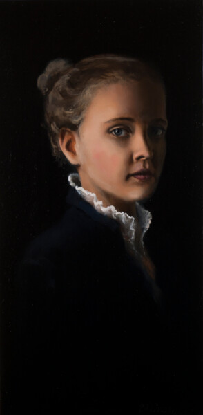 Painting titled "Young Girl" by Bart Van Zweeden, Original Artwork, Oil