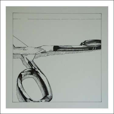 Drawing titled "Scissors" by Bartek Radziejewski, Original Artwork