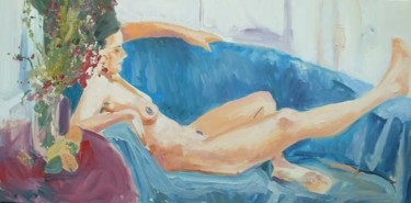 Painting titled "Female Nude" by Bartek Radziejewski, Original Artwork