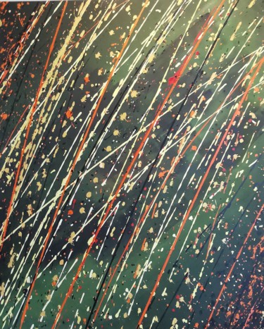 Картина под названием "Enchanted wood" - Barteu, Подлинное произведение искусства, Акрил Установлен на Деревянная рама для н…