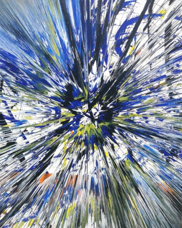 Картина под названием "The Starry night" - Barteu, Подлинное произведение искусства, Акрил Установлен на Деревянная рама для…