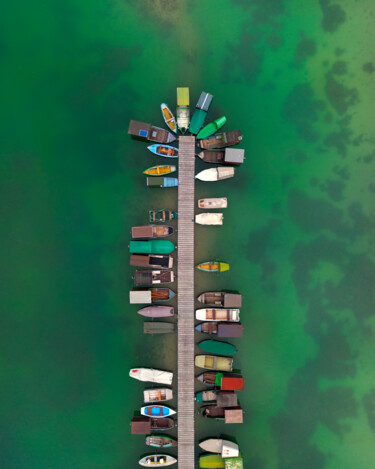 Фотография под названием "Port on the lake" - Bartłomiej Machul, Подлинное произведение искусства, Цифровая фотография