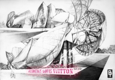 Dessin intitulée "Louis Vuitton Fonda…" par Bartłomiej Piszczek, Œuvre d'art originale, Crayon