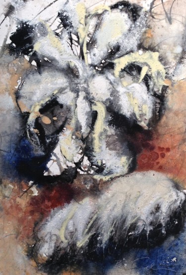 Peinture intitulée "Cloud bloom II" par Baruj Salinas, Œuvre d'art originale, Gouache