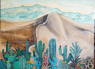 Malerei mit dem Titel "desert odyssey" von Nalini Shanthi Cook, Original-Kunstwerk, Acryl