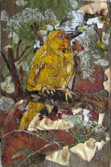 Pintura intitulada "Bird-Weavers" por Basant Soni, Obras de arte originais