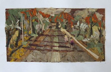 Schilderij getiteld "Road Site" door Basant Soni, Origineel Kunstwerk, Olie