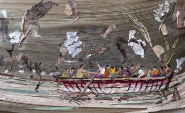 Painting titled "Boat picnic" by Basant Soni, Original Artwork