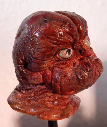 Sculptuur getiteld "Brains" door Basem Soliman, Origineel Kunstwerk, Polymeer klei