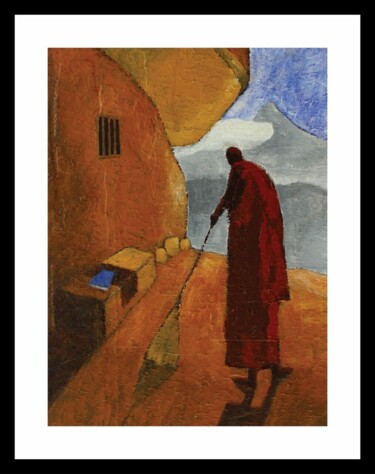 Ζωγραφική με τίτλο "Solitude - Cleansing" από Basil Cooray, Αυθεντικά έργα τέχνης, Ακρυλικό Τοποθετήθηκε στο Ξύλινο πάνελ