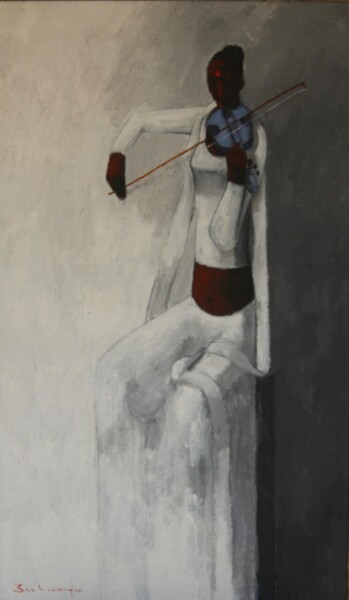 Peinture intitulée "Monochrome Creation…" par Basil Cooray, Œuvre d'art originale, Acrylique Monté sur Châssis en bois