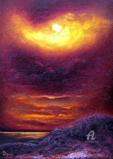 Pittura intitolato "Verso sera" da Basilio Dipani, Opera d'arte originale, Acrilico