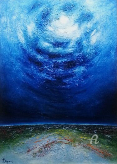 Painting titled "Effetto luce" by Basilio Dipani, Original Artwork, Acrylic Mounted on Wood Stretcher frame