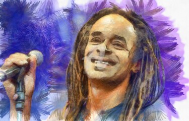 Drawing titled "yannick-noah-pencil…" by Basilo Enesto, Original Artwork