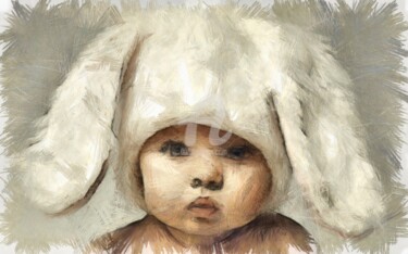 Dessin intitulée "cute-baby-pencil.jpg" par Basilo Enesto, Œuvre d'art originale