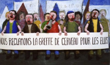 Sculpture titled "Nous réclamons la g…" by Burnel Philippe, Original Artwork