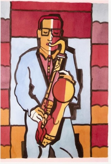 Painting titled "Jazz" by Elliot Bassman, Original Artwork