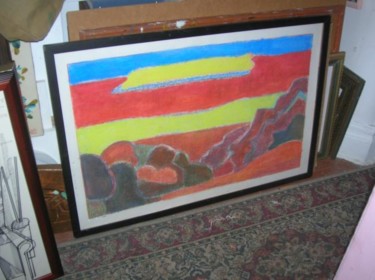 Painting titled "yellow cloud pastel" by Elliot Bassman, Original Artwork