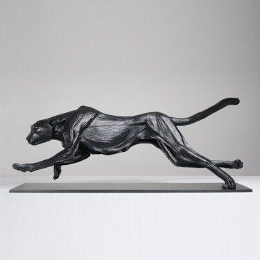 Sculpture titled "Guépard d'Afrique" by Bastien Bonhomme, Original Artwork, Bronze