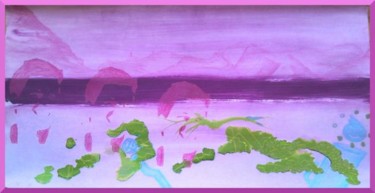 Dessin intitulée "The Purple Mountain" par Frédéric Bastin, Œuvre d'art originale, Autre