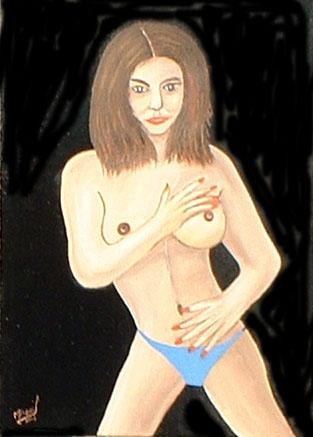 Peinture intitulée "Nadine" par Michel Breuil, Œuvre d'art originale