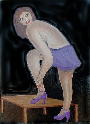 Peinture intitulée "Mireille" par Michel Breuil, Œuvre d'art originale