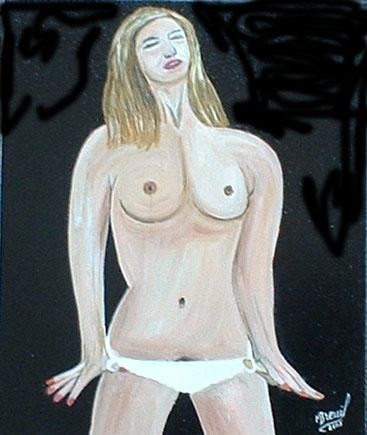 Peinture intitulée "Caroline" par Michel Breuil, Œuvre d'art originale