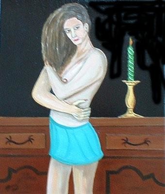 Peinture intitulée "Janine" par Michel Breuil, Œuvre d'art originale