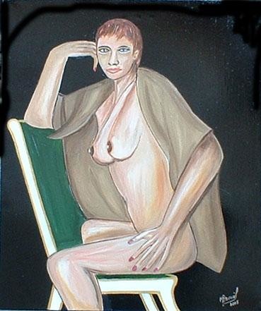 Peinture intitulée "La pensé" par Michel Breuil, Œuvre d'art originale