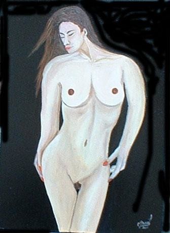 Peinture intitulée "Nadège" par Michel Breuil, Œuvre d'art originale