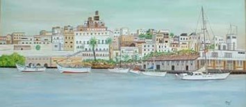 Peinture intitulée "Tanger - Maroc" par Michel Breuil, Œuvre d'art originale