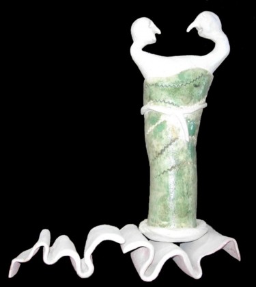 Sculpture titled "Dans la même servie…" by Batich, Original Artwork, Ceramics