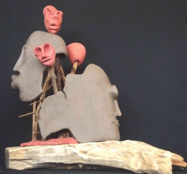 Sculpture titled "Janus" by Batich, Original Artwork, Mixed Media