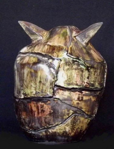 Escultura intitulada "carapace" por Batich, Obras de arte originais, Cerâmica