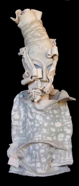 Sculpture titled "Mascarade" by Batich, Original Artwork, Ceramics