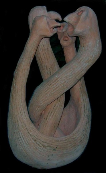 Sculpture intitulée "prise de bec" par Batich, Œuvre d'art originale